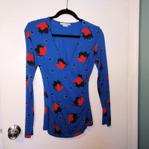 Boden faux wrap top, size 6